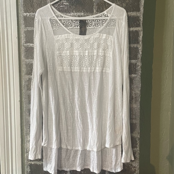 Free People Tops - Free People New Romantics Collection Sheer White Top